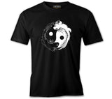 Koi Fishes Making Yin Yang Symbol Black Men's Tshirt