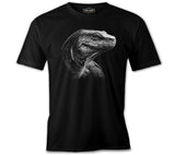 Komodo Dragon Realistic Siyah Erkek Tshirt