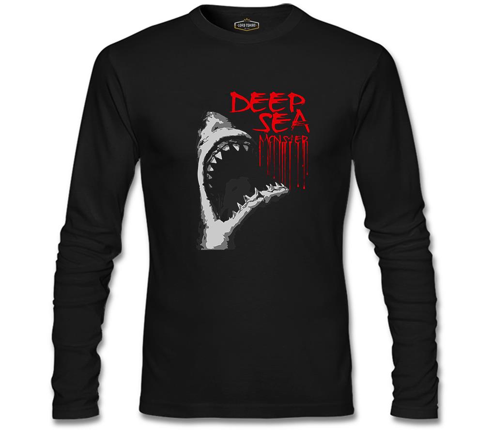 Köpek Balığı - Sea Siyah Erkek Sweatshirt