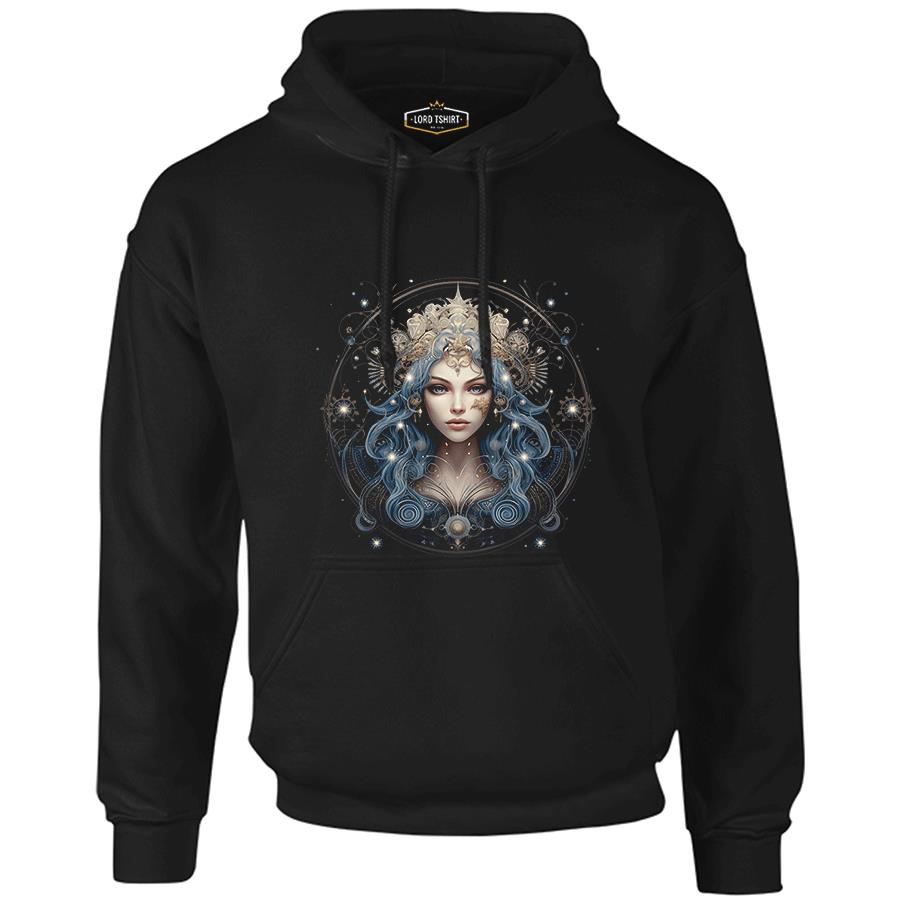 Cosmic Queen - Astral Black Men's Zipperless Hoodie 