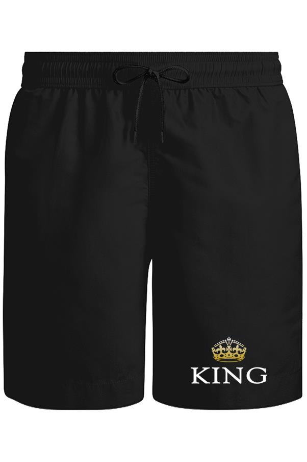 King - King Unisex Black Shorts