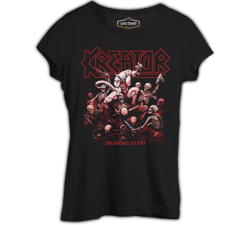 Kreator - Pleasure to Kill Siyah Kadın Tshirt