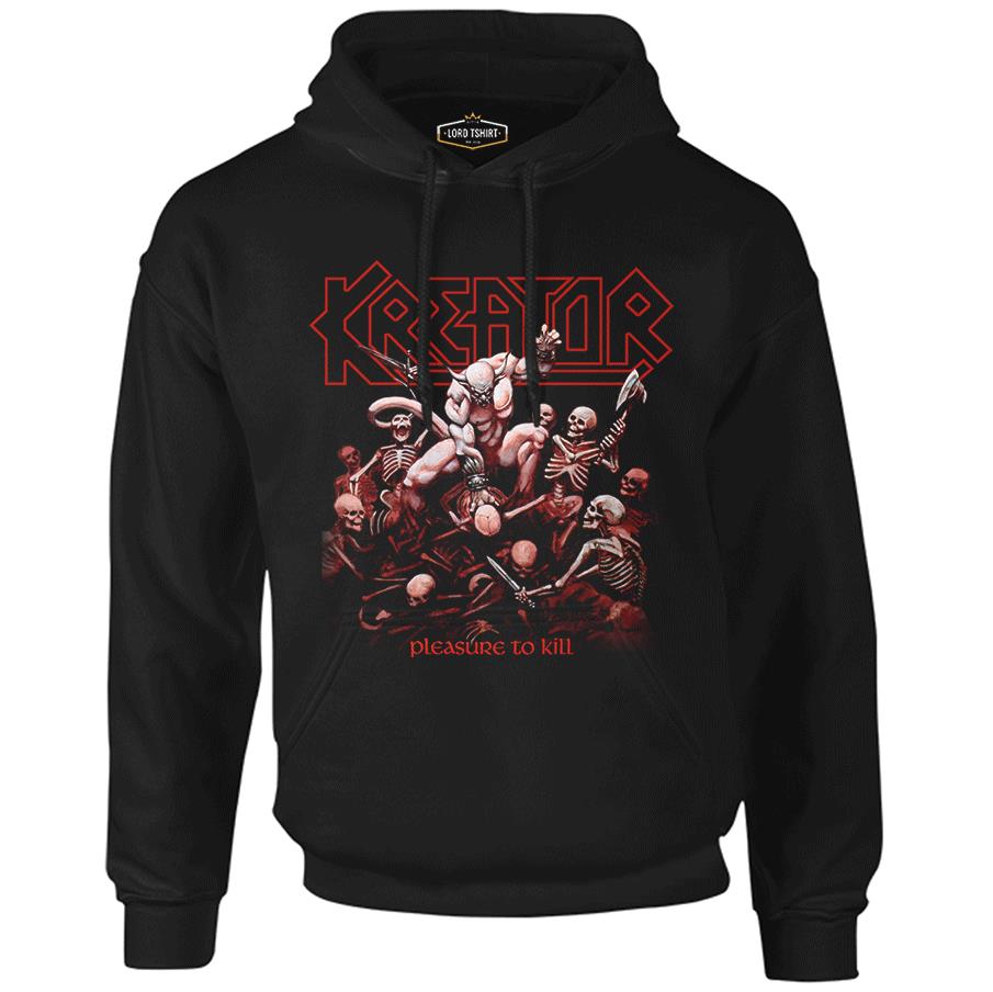 Kreator - Pleasure to Kill Siyah Erkek Fermuarsız Kapşonlu