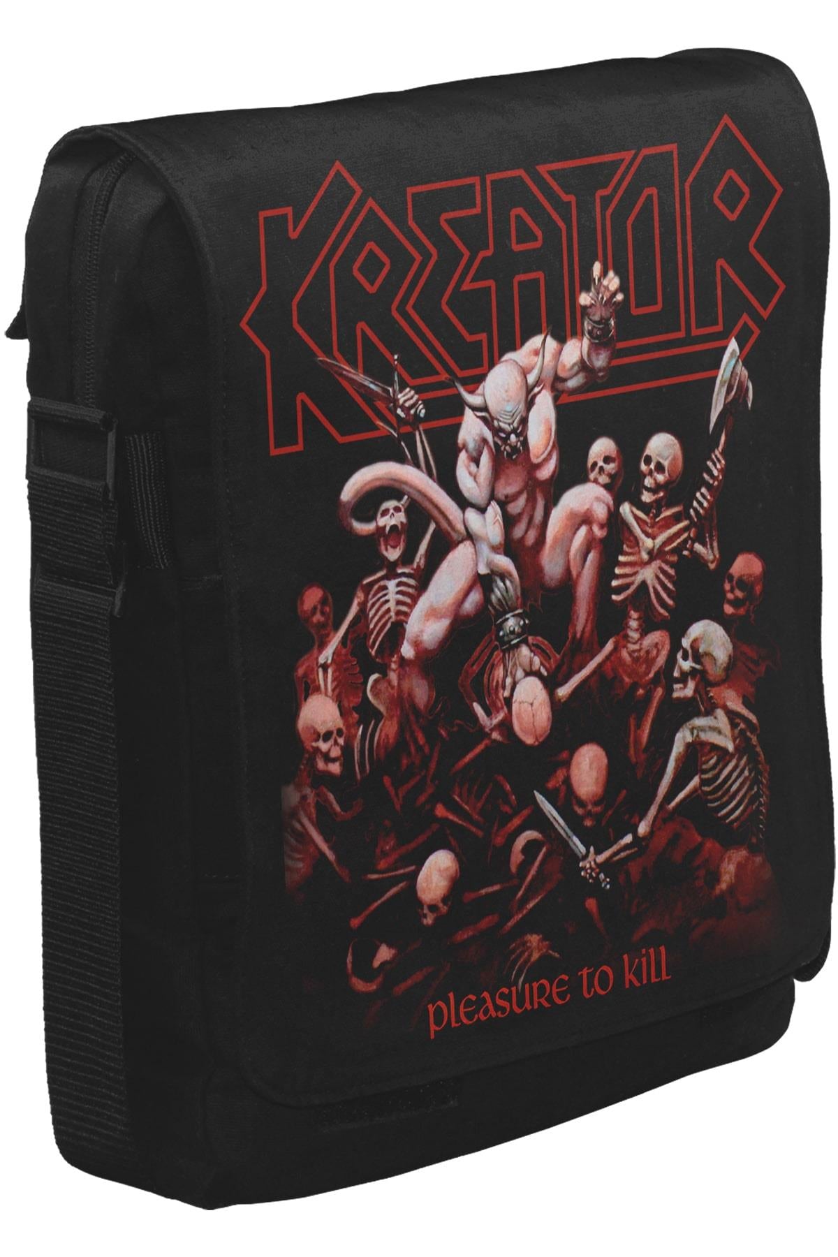 Kreator - Pleasure to Kill Unisex Siyah Postacı Çanta