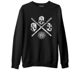Kriegsmaschine - Shades Siyah Erkek Kalın Sweatshirt