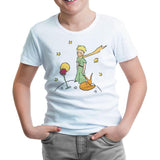 The Little Prince - Planet Red Rose White Kids Tshirt