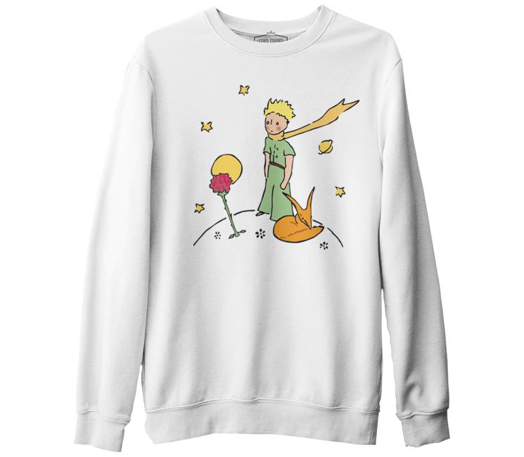 The Little Prince - Planet Red Rose White Men's Thick Sweatshirt