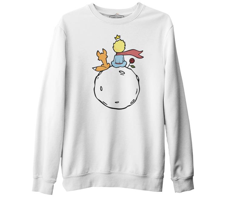 Little Prince - Rose and Fox White Men's Thick Sweatshirt