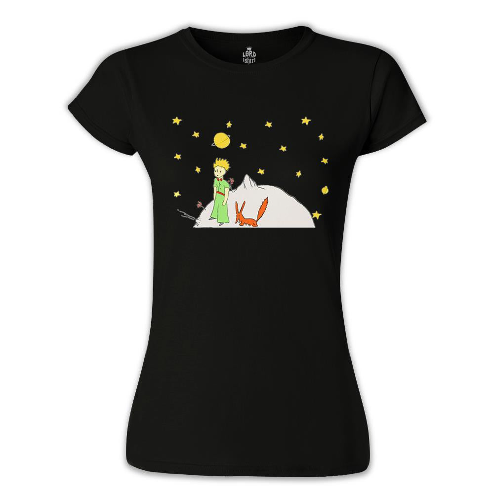 The Little Prince - Moon and Back Black Women's Tshirt