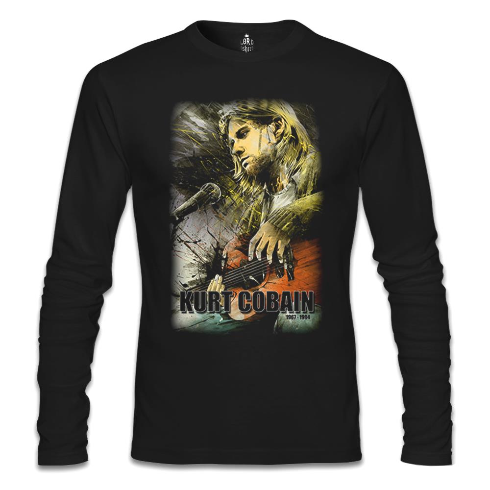 Kurt Cobain Siyah Erkek Sweatshirt