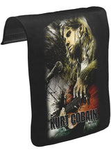 Kurt Cobain Unisex Siyah Tak-Çıkar Postacı Çanta Kapağı CK-29