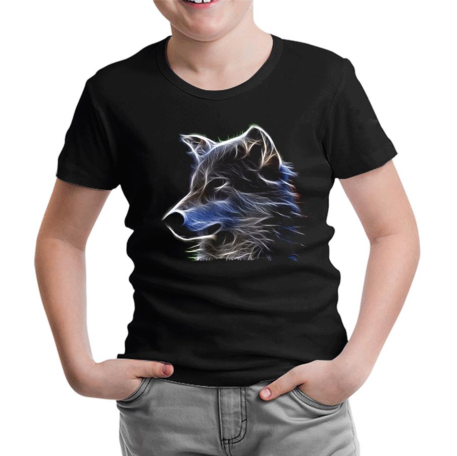Kurt - Işık Siyah Çocuk Tshirt