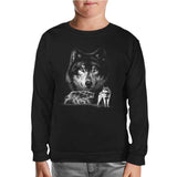 Wolf Black Kids Sweatshirt
