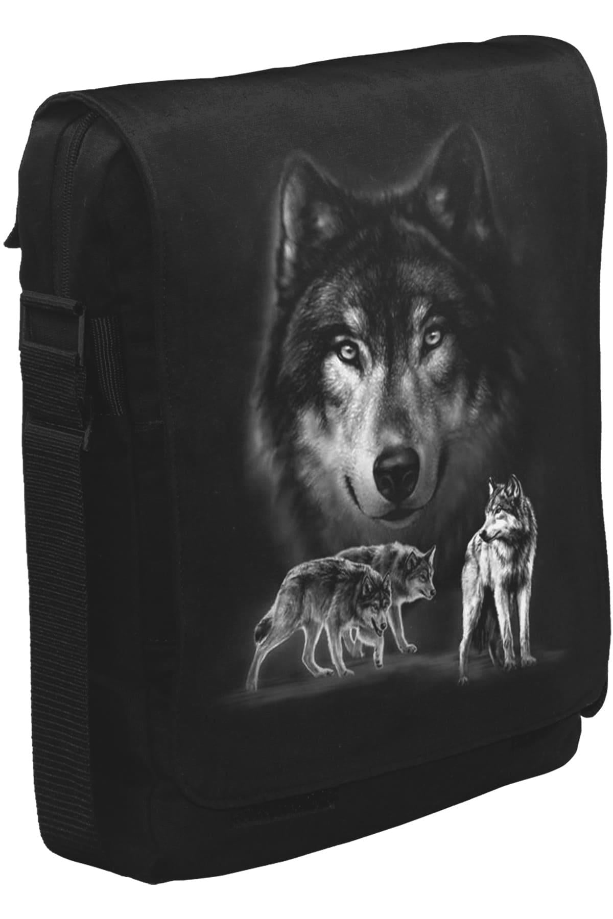 Kurt Unisex Siyah Postacı Çanta