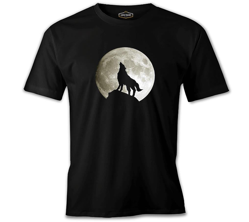 Kurt ve Ay Siyah Erkek Tshirt