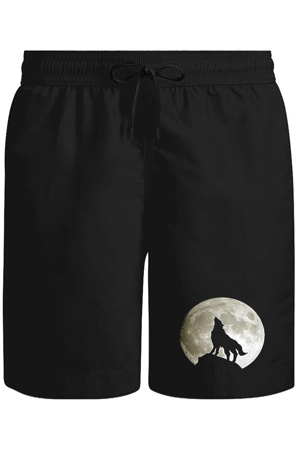 Kurt ve Ay Unisex Siyah Şort