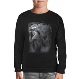 Skull - Coffin Black Kids Sweatshirt