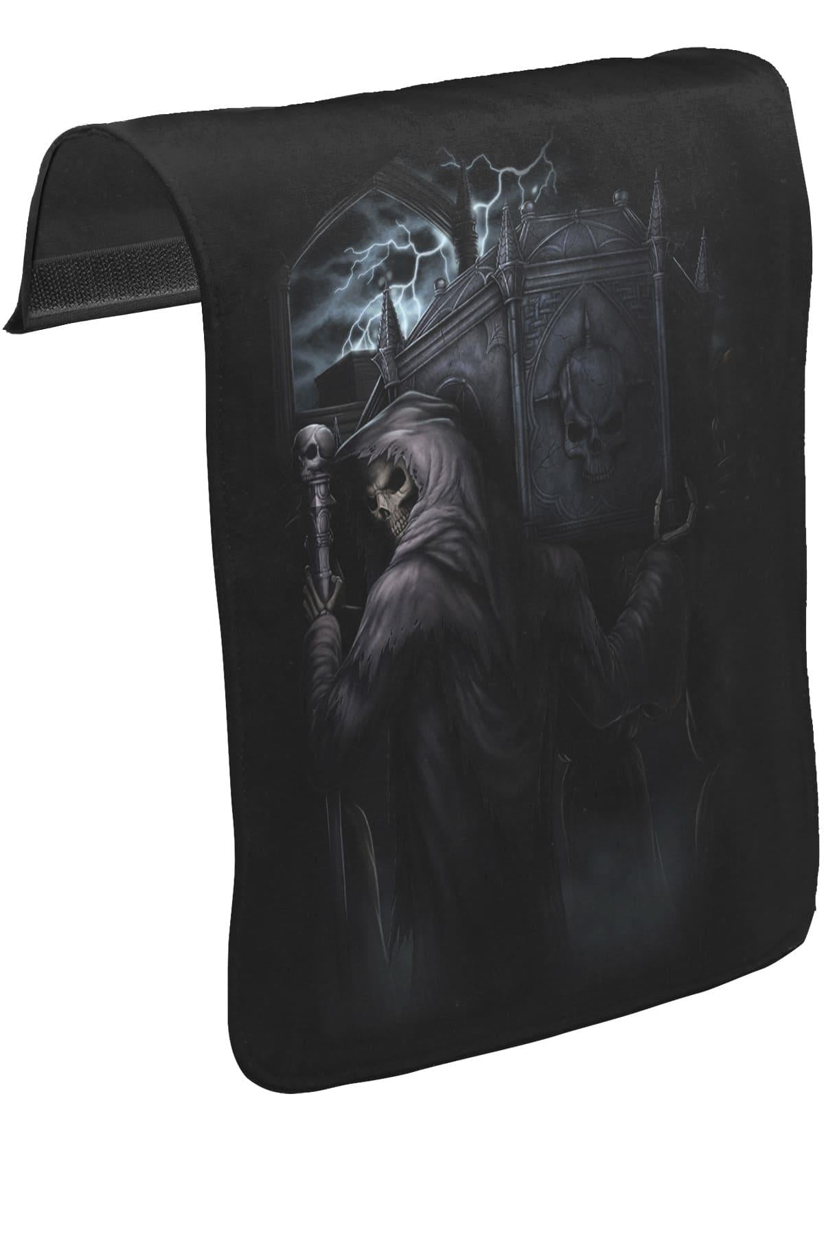 Kurukafa - Coffin Unisex Siyah Tak-Çıkar Postacı Çanta Kapağı CK-139