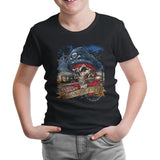 Skull - Pirate Black Kids Tshirt