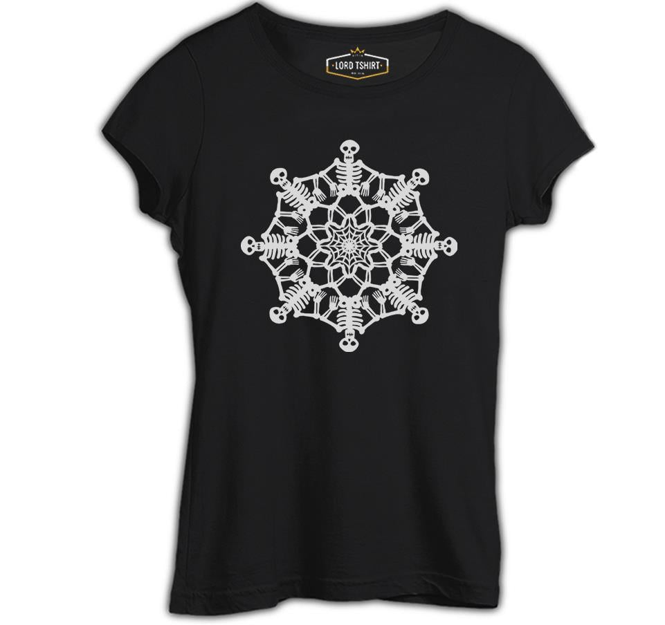 Skull Mandala Black Women's Tshirt 