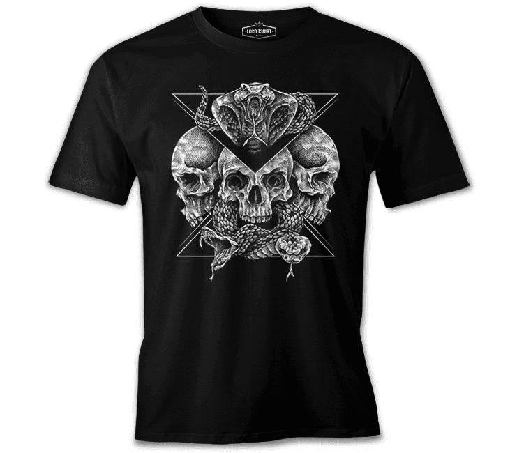 Kurukafa Yılan Tattoo Siyah Erkek Tshirt