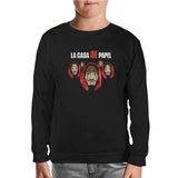 La Casa De Papel - Dali Mask Black Kids Sweatshirt