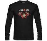 La Casa De Papel - Dali Mask Siyah Erkek Sweatshirt