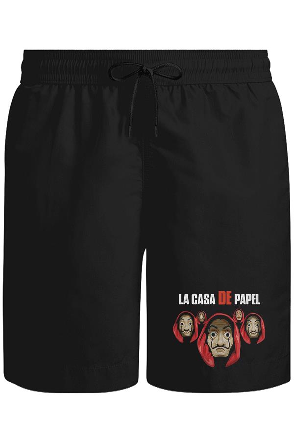 La Casa De Papel I Unisex Siyah Şort
