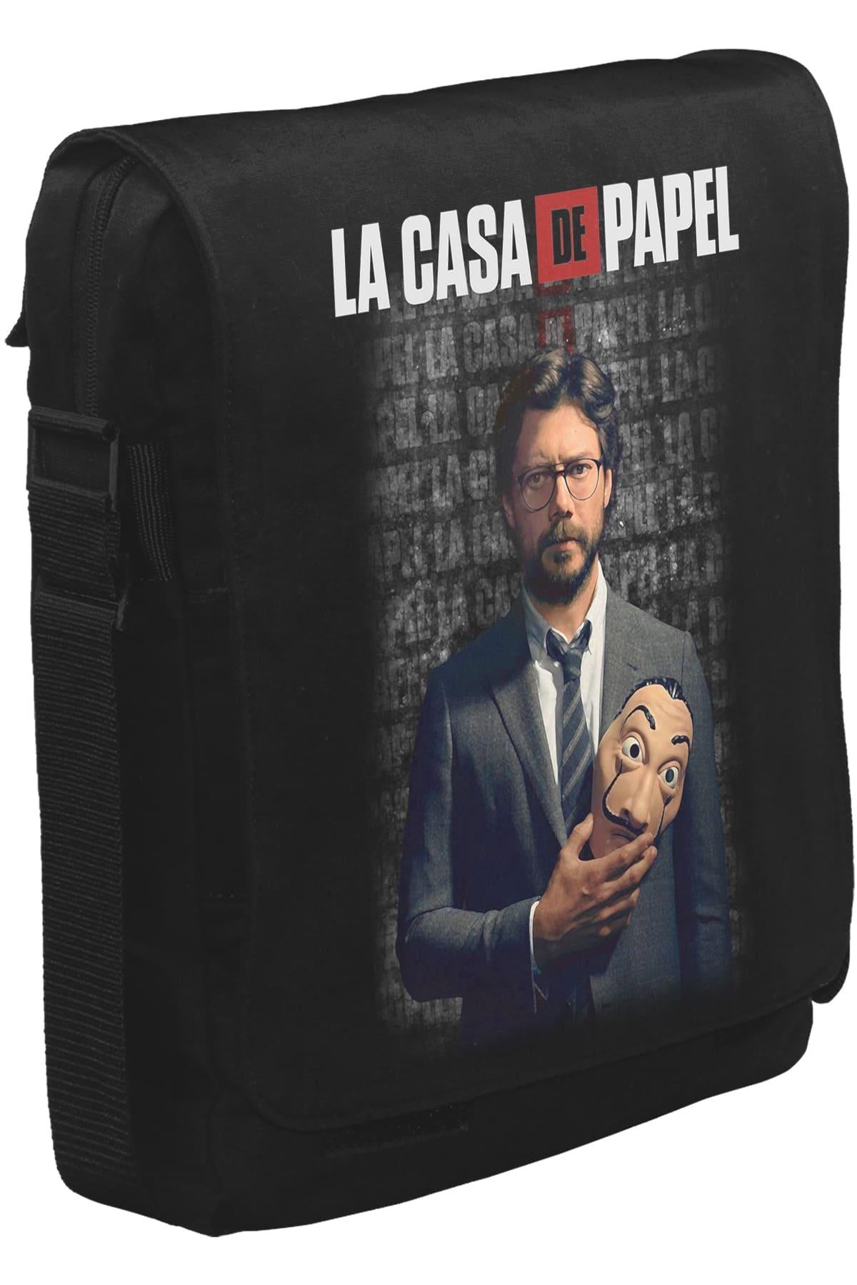 La Casa De Papel III Unisex Siyah Postacı Çanta
