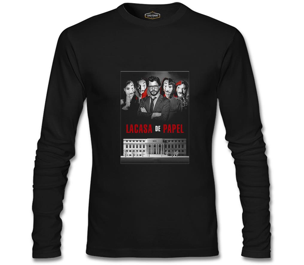 La Casa De Papel - Team Siyah Erkek Sweatshirt