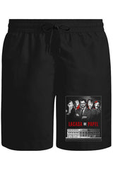 La Casa De Papel - Team Unisex Siyah Şort