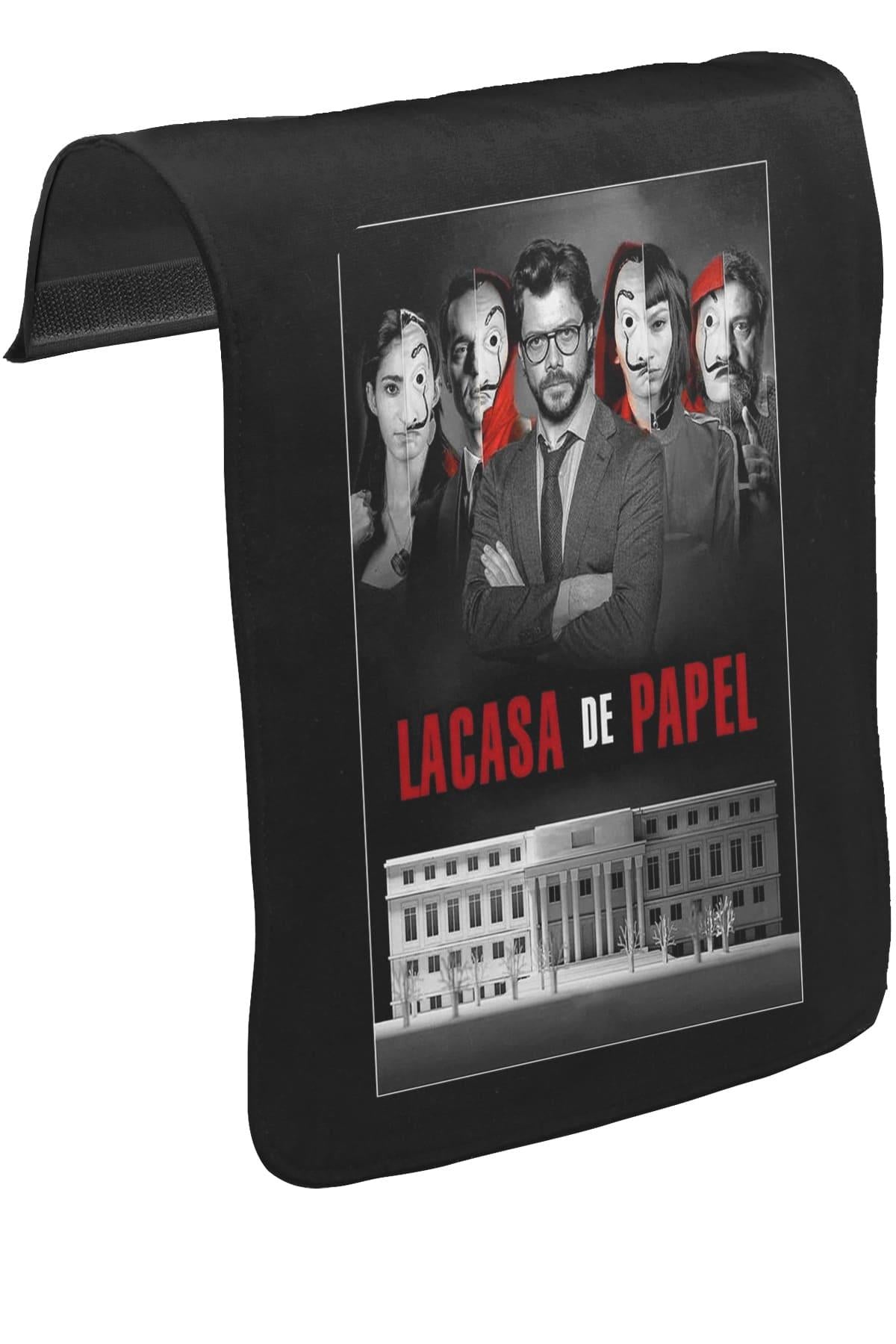 La Casa De Papel - Team Unisex Siyah Tak-Çıkar Postacı Çanta Kapağı CK-1403