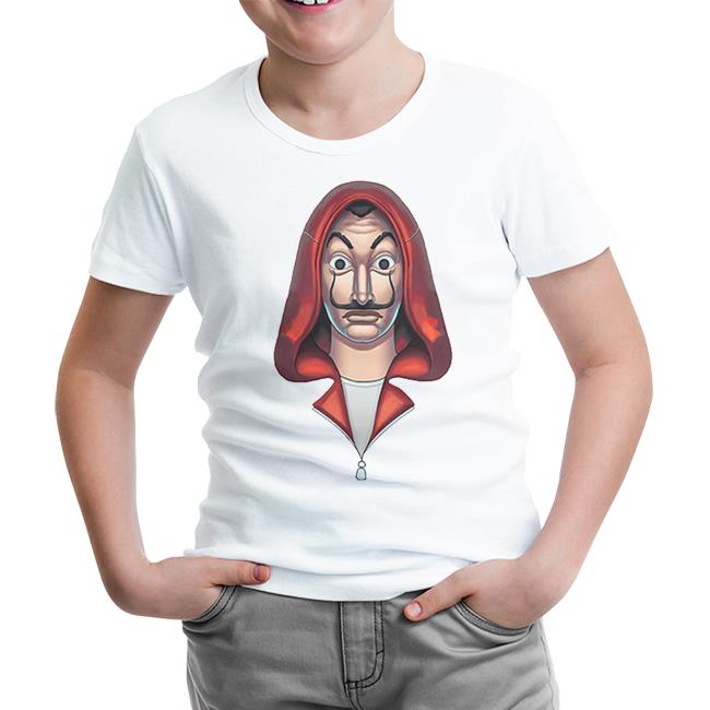 La Casa de Papel - The Mask White Kids Tshirt