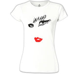 Lady Gaga Beyaz Kadın Tshirt