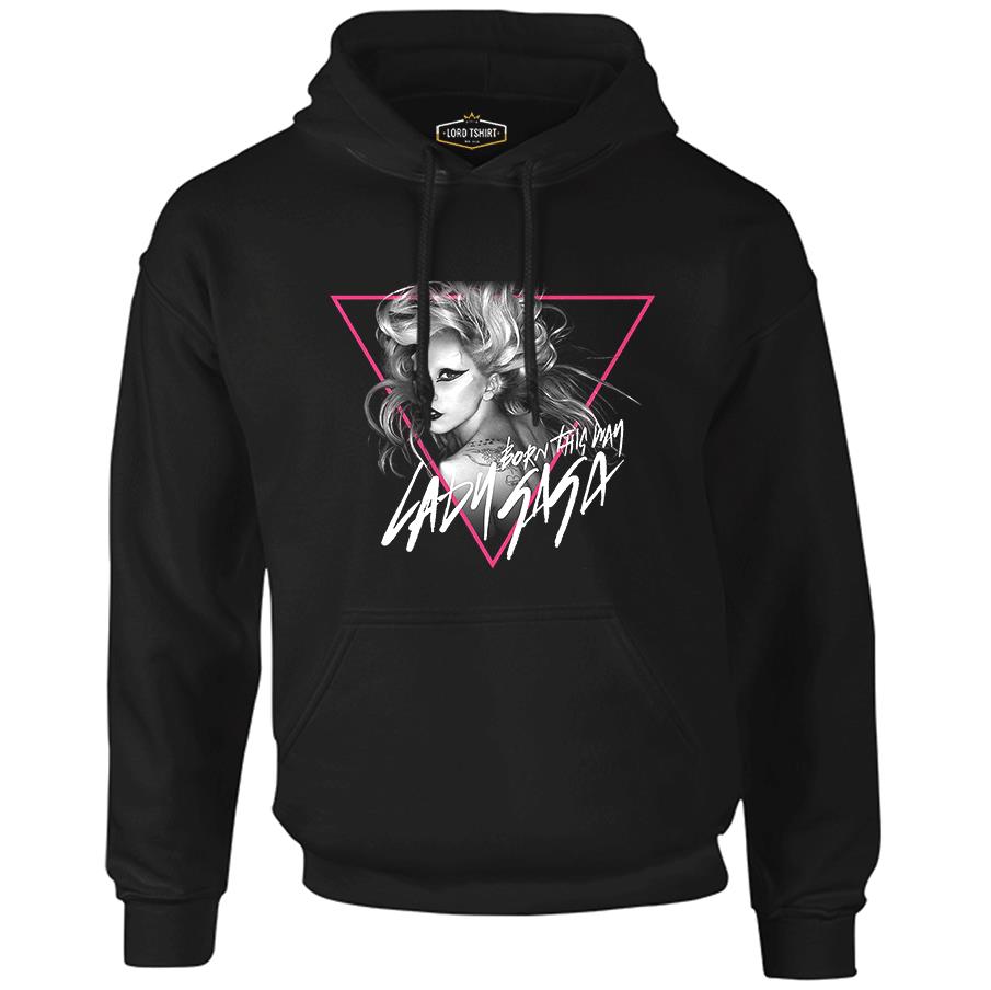 Lady Gaga - Born this Way Black Men's Zipperless Hoodie