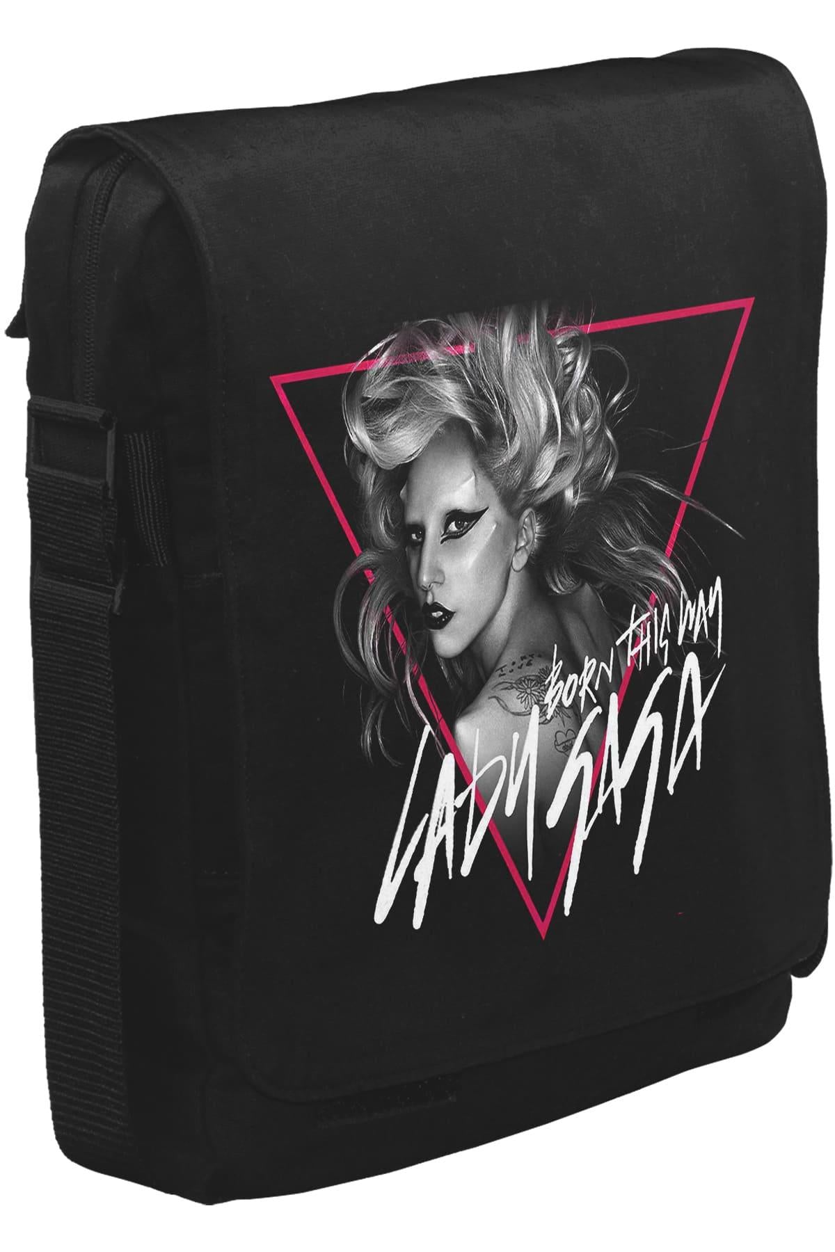 Lady Gaga - Born this Way Unisex Siyah Postacı Çanta