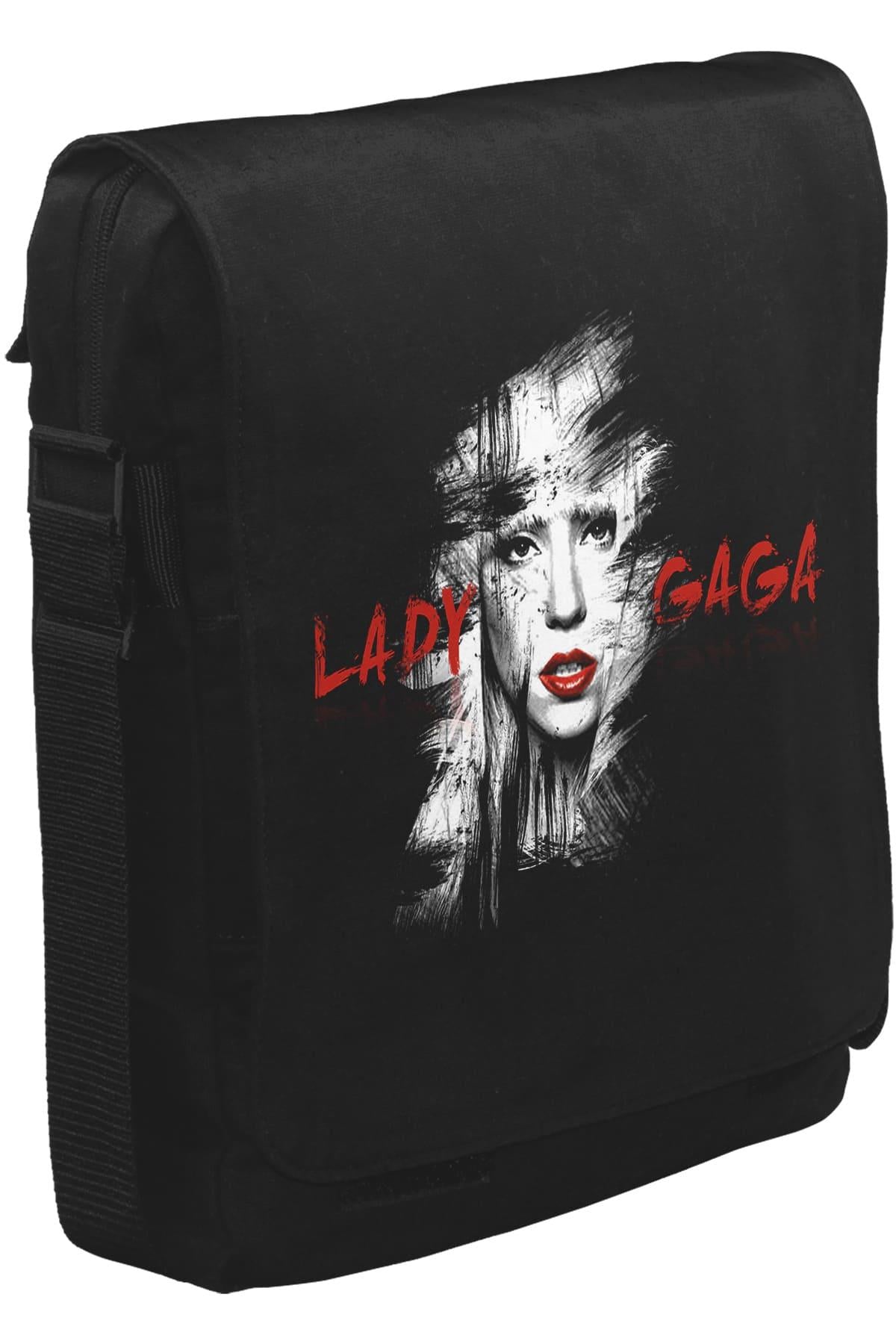 Lady Gaga - Face Unisex Siyah Postacı Çanta