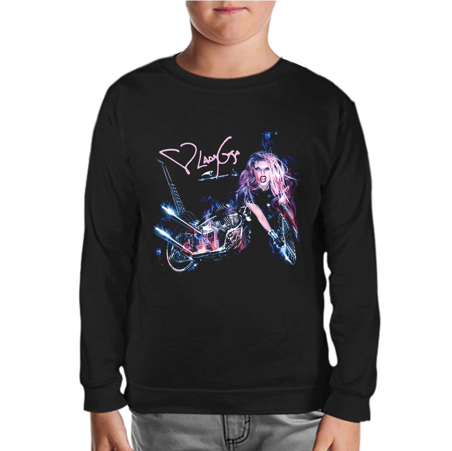 Lady Gaga - Motorcycle Black Kids Sweatshirt