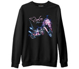 Lady Gaga - Motorcycle  Siyah Erkek Kalın Sweatshirt