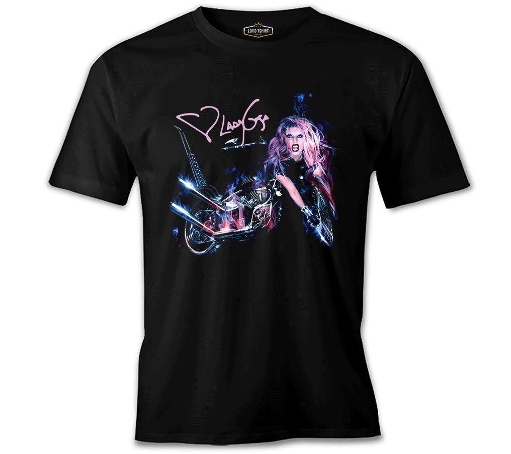 Lady Gaga - Motorcycle Black Men's Tshirt