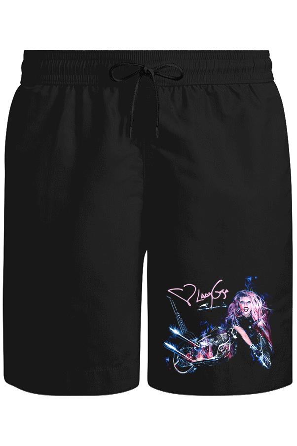 Lady Gaga - Motorcycle Unisex Siyah Şort
