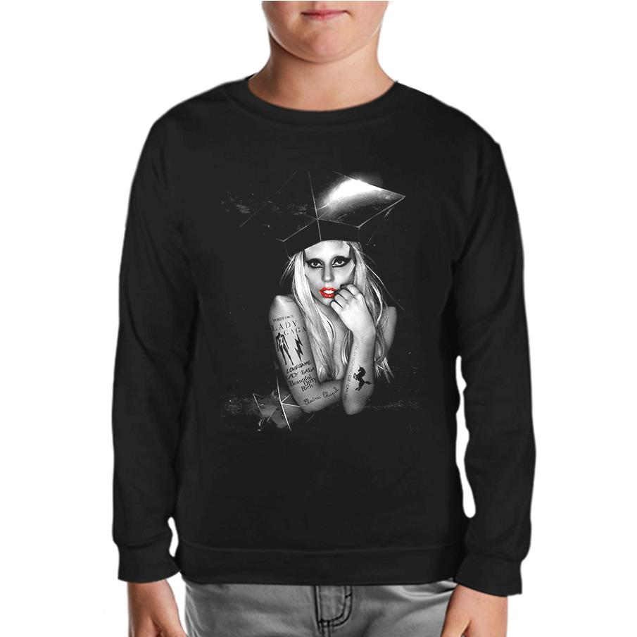Lady Gaga Black Kids Sweatshirt