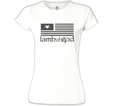 Lamb of God - Logo Beyaz Kadın Tshirt