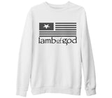 Lamb of God - Logo Beyaz Kalın Sweatshirt