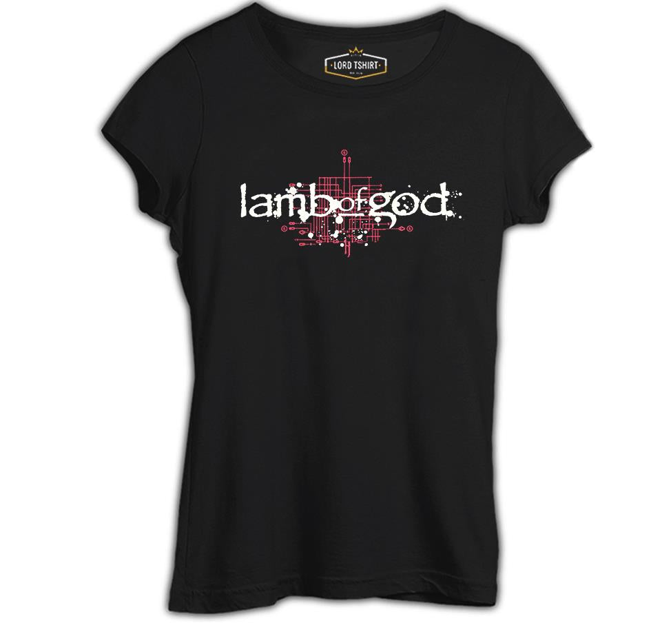 Lamb of God - Logo Siyah Kadın Tshirt