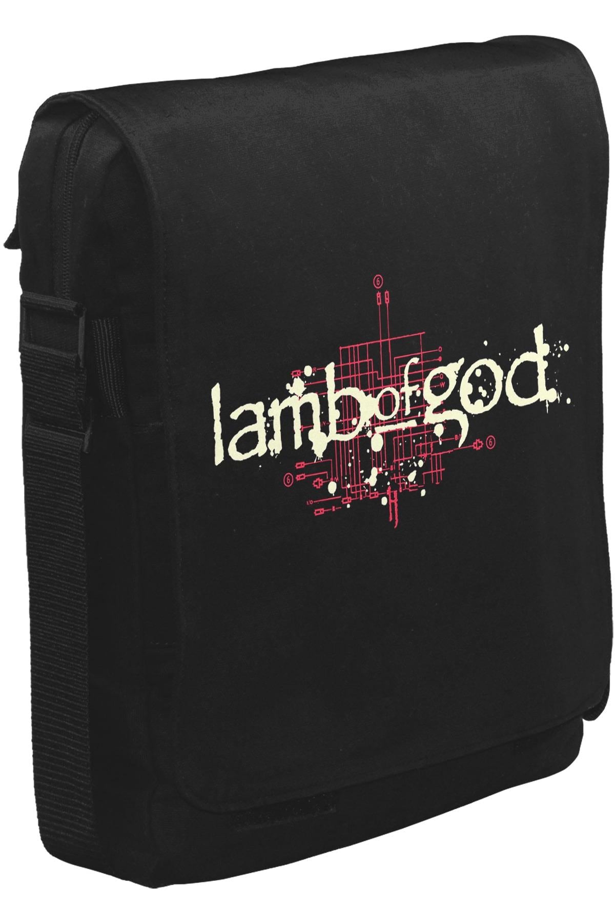 Lamb of God - Logo Unisex Siyah Postacı Çanta