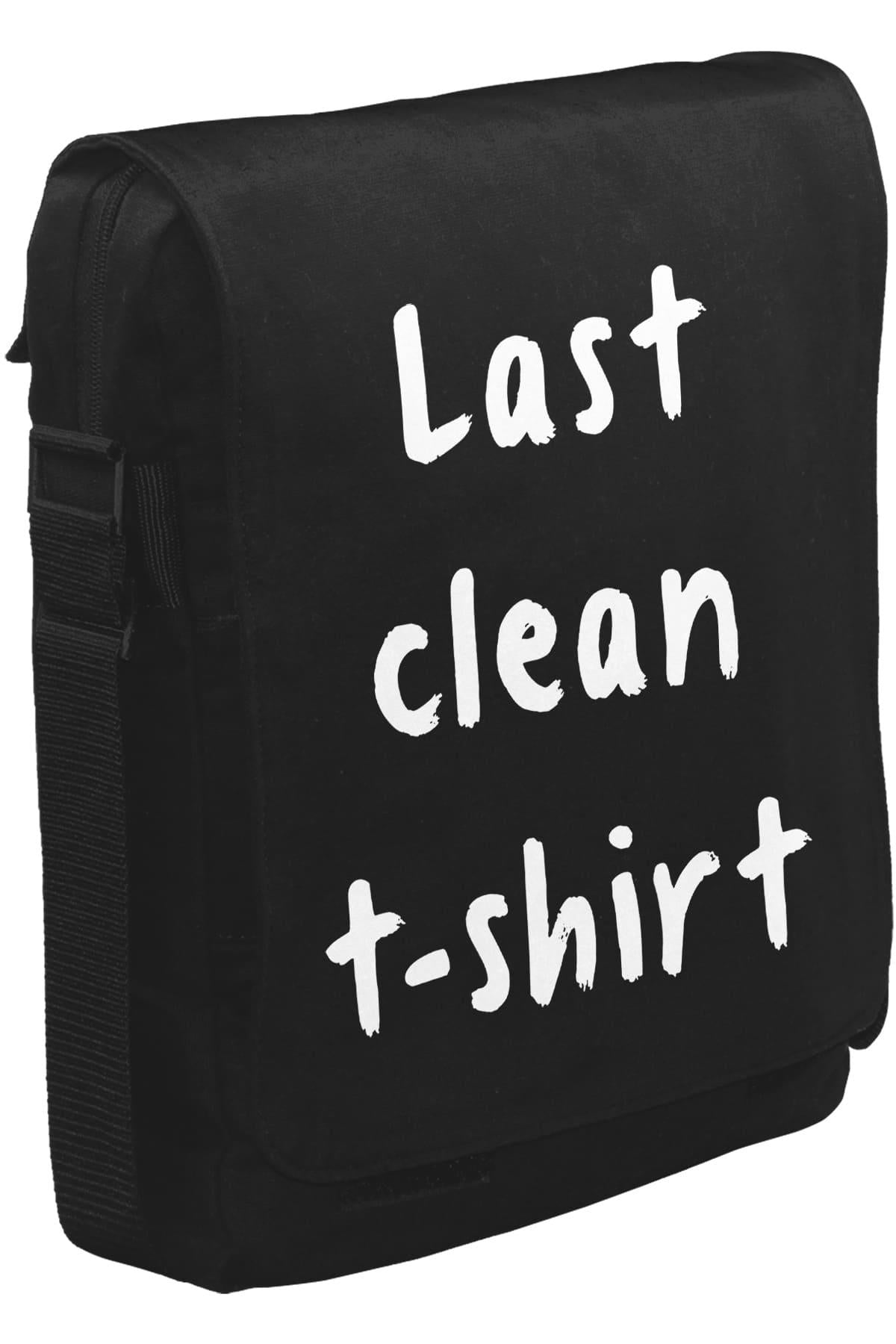Last Clean Tshirt Unisex Siyah Postacı Çanta