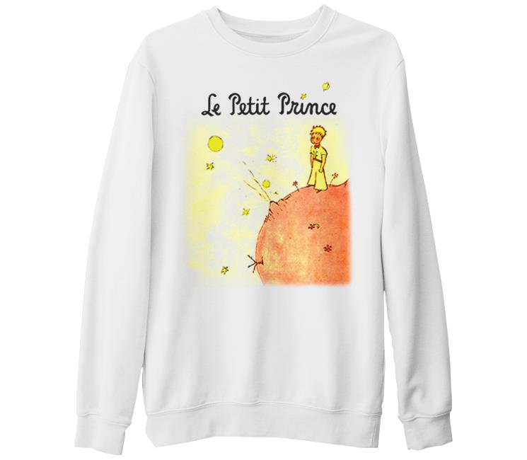 Le Petit Prince Beyaz Kalın Sweatshirt
