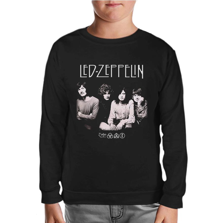 Led Zeppelin - Group Black Kids Sweatshirt
