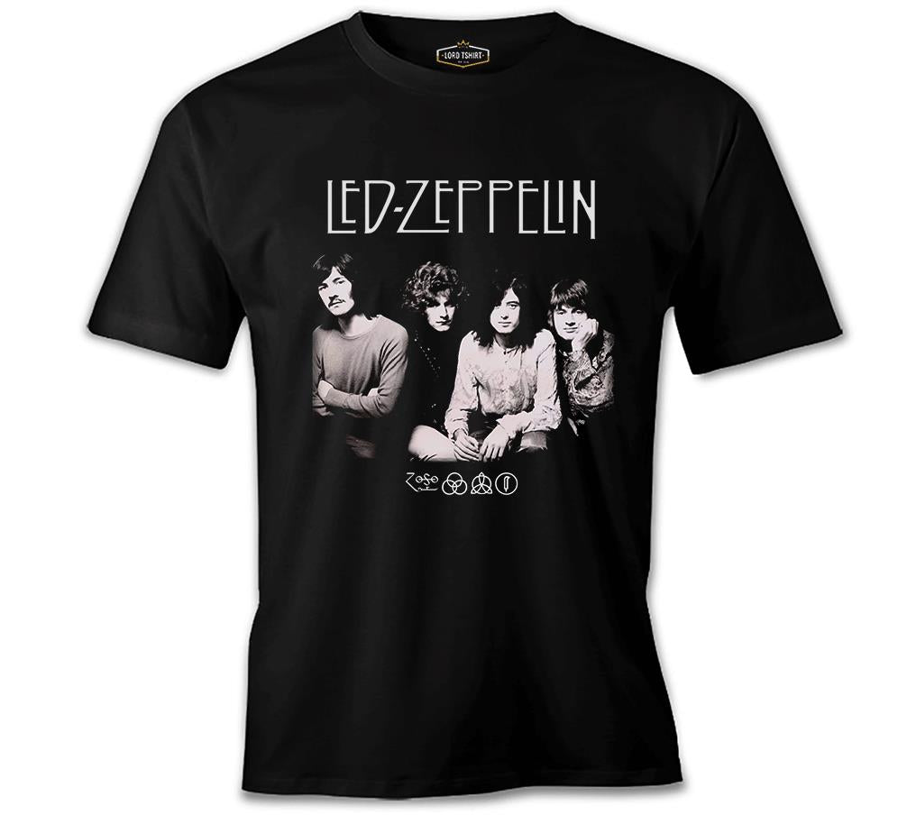 Led Zeppelin - Grup Siyah Erkek Tshirt